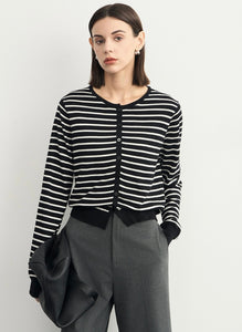 Light Knit Striped Cardigan [2 Colours]