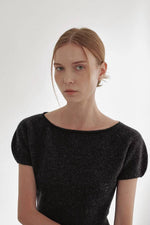 Load image into Gallery viewer, Korean Benne Wool/Cashmere Knit Top in Grey
