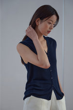 Load image into Gallery viewer, Korean Tencel Vest Top + Neck Tie [4 Colours]
