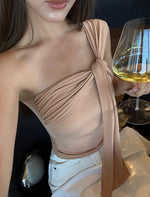 Load image into Gallery viewer, Gathered Drape Stretch Toga Top [3 Colours]
