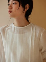 Load image into Gallery viewer, Tencel Line Blouse in White
