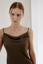 Load image into Gallery viewer, Korean Luiu Slip Cami Dress in Brown
