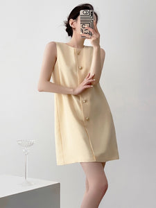 Daisy Button Shift Dress [2 Colours]