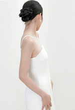 Load image into Gallery viewer, Sheer Panel Shift Gown in White
