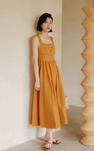 Vintage Sleeveless Dress in Orange