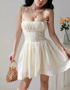 Lolita Mini Dress in Cream