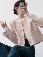 Load image into Gallery viewer, Pocket Tweed Jacket in Pink
