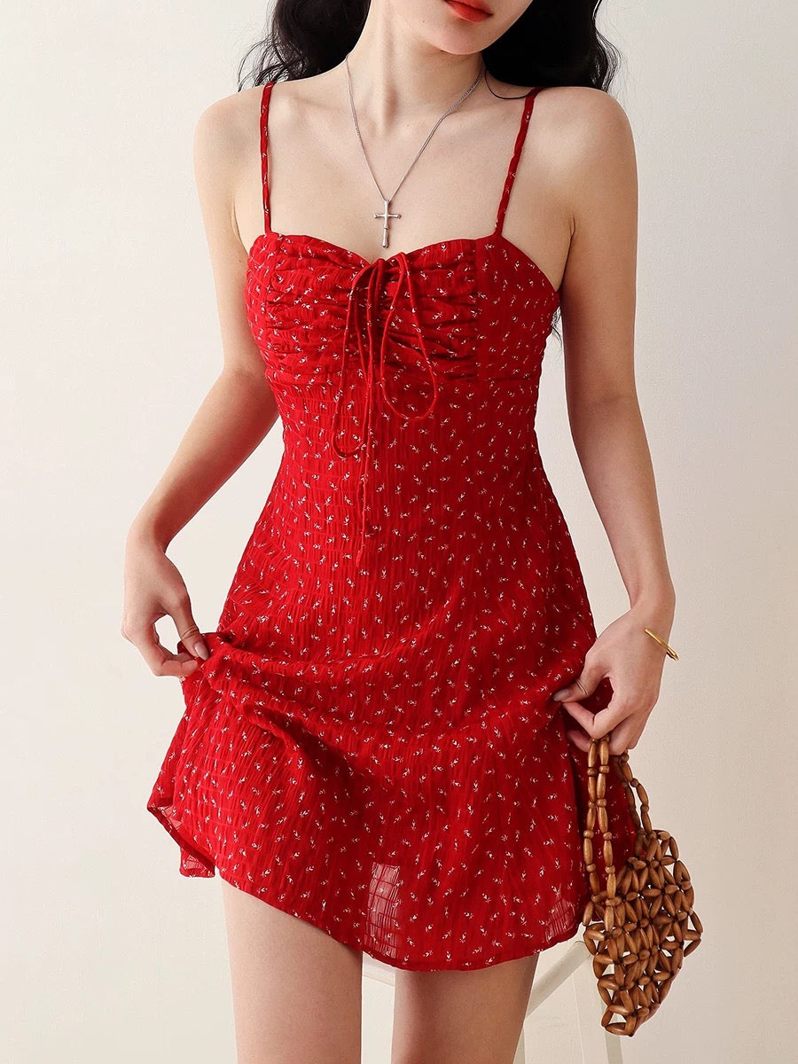 Crepe Floral Cami Mini Dress [2 Colours]