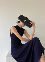 Load image into Gallery viewer, Sleeveless Ribbed Midi Dress [2 Colours]
