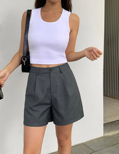 Classic Tailored Shorts in Grey