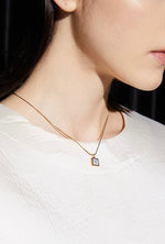 Load image into Gallery viewer, Mother Of Pearl Square Pendant Necklace
