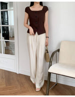 Load image into Gallery viewer, Korean Silon Linen Blend Vest Top [2 Colours]
