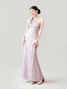 Toga Bow Maxi Dress in Pink