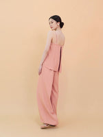 Load image into Gallery viewer, Detachable Bustier Pocket Maxi Jumpsuit in Pink

