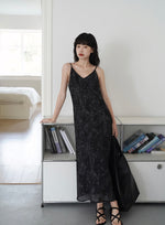 Load image into Gallery viewer, Printed Cami Dress in Black
