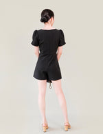 Load image into Gallery viewer, Cheongsam Mini Skort Jumpsuit in Black
