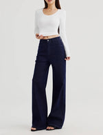 Load image into Gallery viewer, High Rise Straight Leg Jeans in Navy

