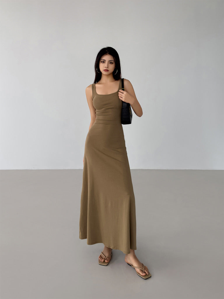 Sleeveless Maxi Flare Dress [5 Colours]