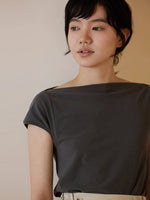 Load image into Gallery viewer, Tencel Boatneck Top in Grey
