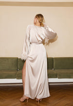 Load image into Gallery viewer, Prisca Feather Wrap Maxi Dress [3 Colours]
