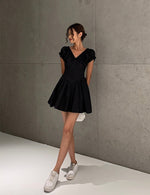 Load image into Gallery viewer, [Ready Stock] V Gathered Mini Dress - S
