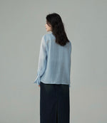 Load image into Gallery viewer, Tencel Sheer Classic Shirt in Blue
