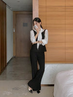 Load image into Gallery viewer, Korean Bilte Tailored Peplum Sleeveless Top [2 Colours]
