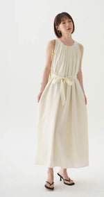 Load image into Gallery viewer, 2-Way Tank Tie Maxi Dress in Cream
