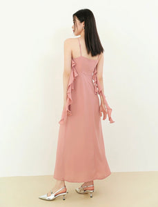 Rose Ruffle Drape Dress [2 Colours]