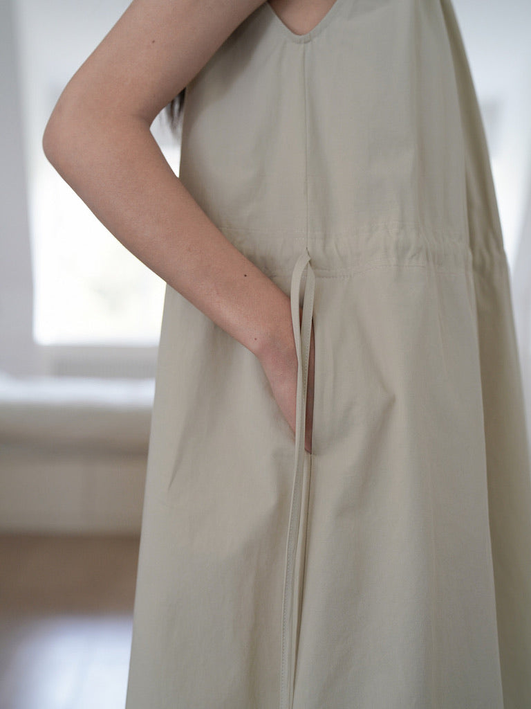 Pocket Maxi Dress in Greige