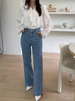 Load image into Gallery viewer, Korean Wide Leg Jeans [2 Colours]
