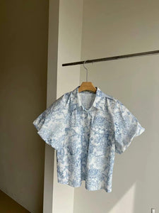 Korean Toile Blouse [2 Colours]