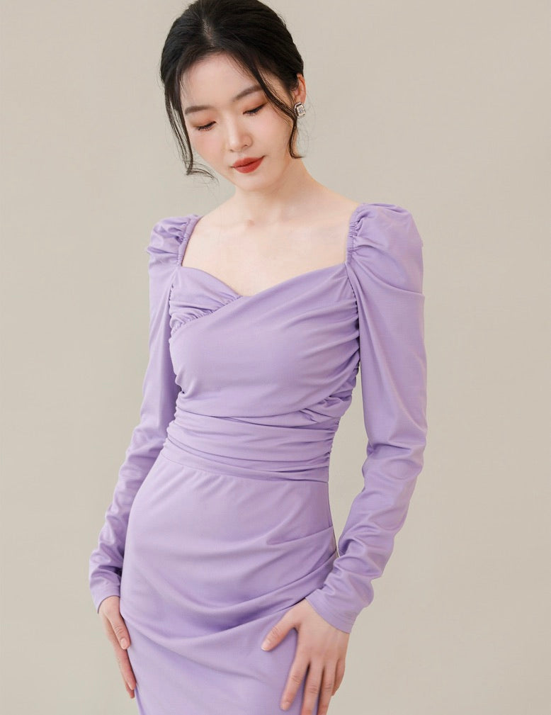 Sweetheart Shirring Maxi Dress [3 Colours]