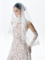 Load image into Gallery viewer, Sheer Lace Gown in White

