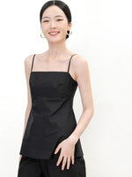 Load image into Gallery viewer, Peplum Camisole + Maxi Skirt Set in Black
