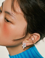 Load image into Gallery viewer, Cluster Diamante Stud Earrings
