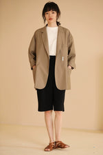 Load image into Gallery viewer, Oversized Hook Blazer in Khaki
