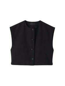 Cropped Short Sleeve Jacket in Black