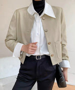 Load image into Gallery viewer, Boxy Pocket Light Jacket in Khaki
