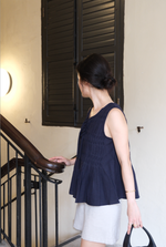 Load image into Gallery viewer, Korean Pintack Ribbon Top [2 Colours]
