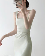 Load image into Gallery viewer, Square Neck Sheen Midi Dress [2 Colours]

