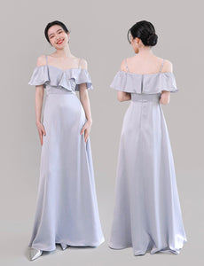 Satin Evening Maxi Dresses in Blue [5 Styles]