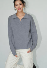 Load image into Gallery viewer, Waffle Polo Sweater [3 Colours]
