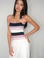 Load image into Gallery viewer, Light Knit Striped Camisole in Multi
