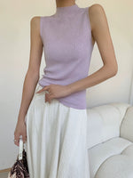Load image into Gallery viewer, Light Knit High Neck Sleeveless Top [3 Colours]
