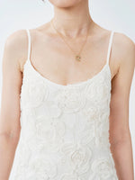 Load image into Gallery viewer, Floral Applique Maxi Dress in White
