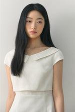 Load image into Gallery viewer, Korean Textured Collar Sheath Dress [2 Colours]
