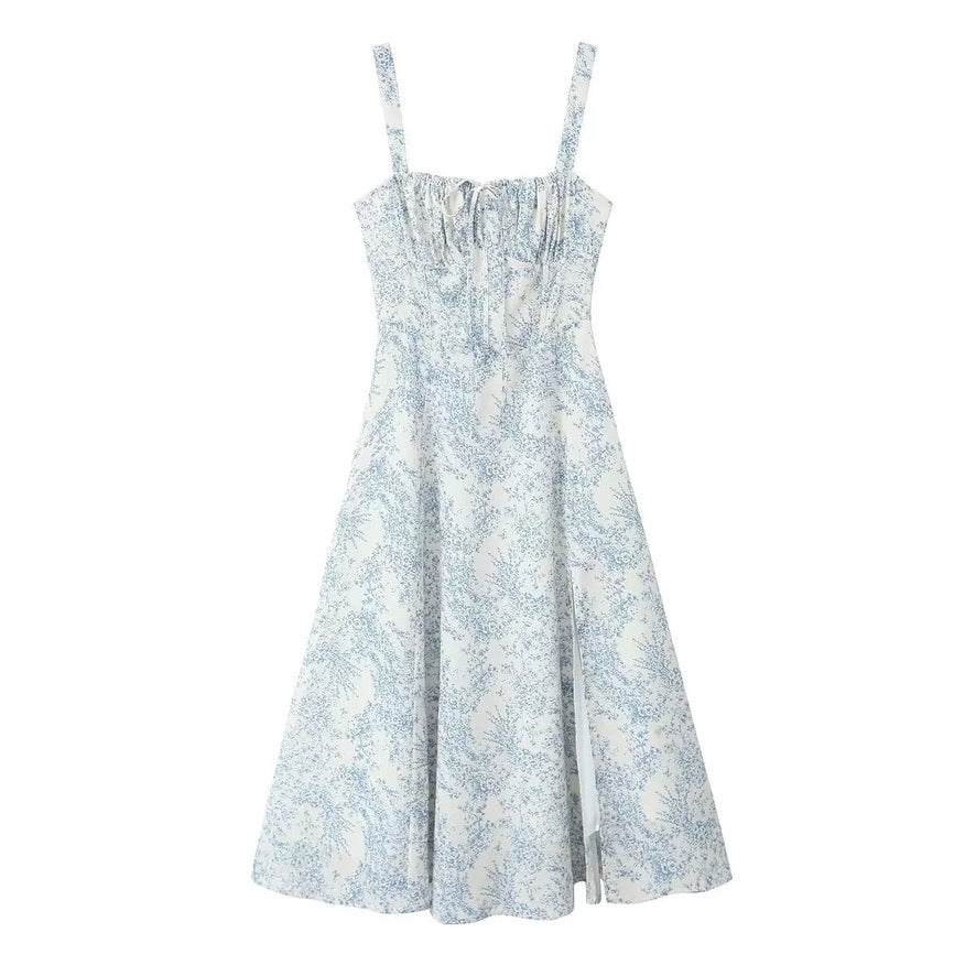 Gigi Floral Dress in Blue