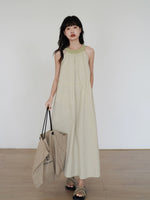 Load image into Gallery viewer, Pocket Maxi Dress in Greige
