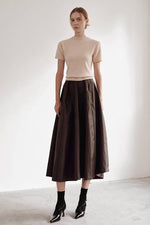 Load image into Gallery viewer, Korean Diino Textured A-Line Skirt [2 Colours]
